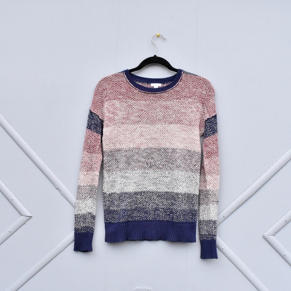 bp Sweaters - Nordstrom Brass Plum Colorful Striped Sweater [XS]